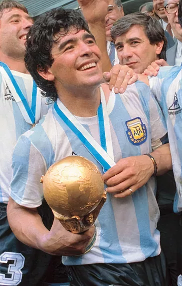 Марадона с екипа на Аржентина през 1986 г., Снимка от: Wikipedia