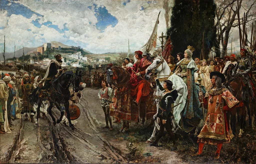 Падането на Гранада, картина от Франсиско Прадиля, 1882 г., Снимка от: Wikipedia